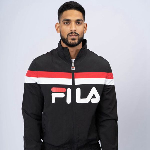 Chaquetas Fila Hombre Negras / Rojas / Blancas - Luigi Light Weight Track - España 462908PKL